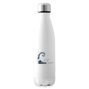 Irgendwas mit Surfen! Perfekte Fibonacci Welle - Isolierflasche - Weiß - Rechts