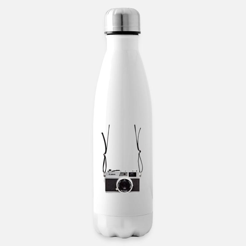 Retro Kamera - Isolierflasche - Weiß