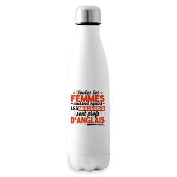 Prof Anglais Professeur English Teacher Collège - Bouteille isotherme - blanc - Droite
