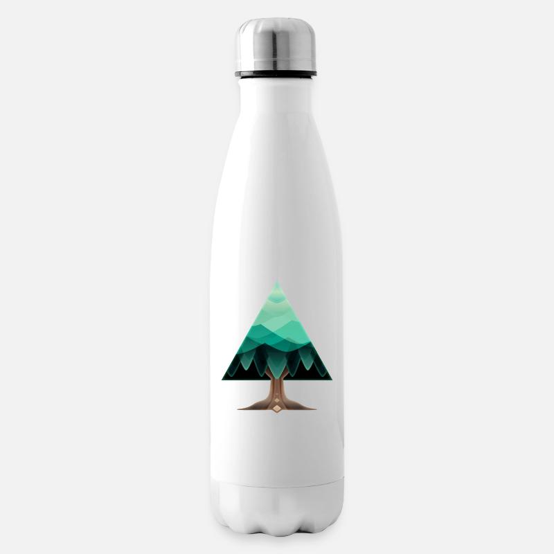 Der dreieckige Baum - Isolierflasche - Weiß