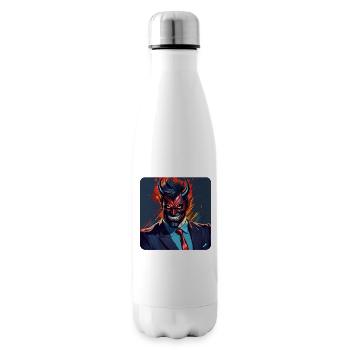 Eleganter Teufel mit Anzug und Krawatte - Isolierflasche - Weiß - Rechts