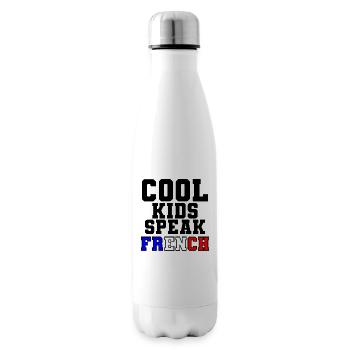 Französisch Lehrerin Speak Gift für Frankreich - Isolierflasche - Weiß - Rechts