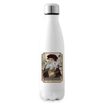 Léonard de Vinci - Bouteille isotherme - blanc - Droite