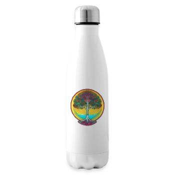 Germanic and Viking World Tree Yggdrasil - Insulated Water Bottle - white - Right