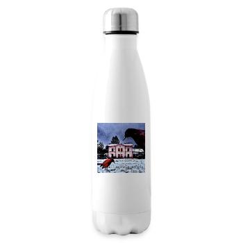 The old Hanko railway station in Hyvinkää - Insulated Water Bottle - white - Right