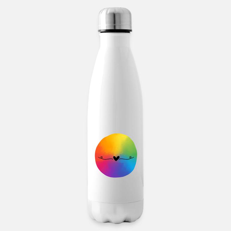 Mit vollem Herzen - Isolierflasche - Weiß
