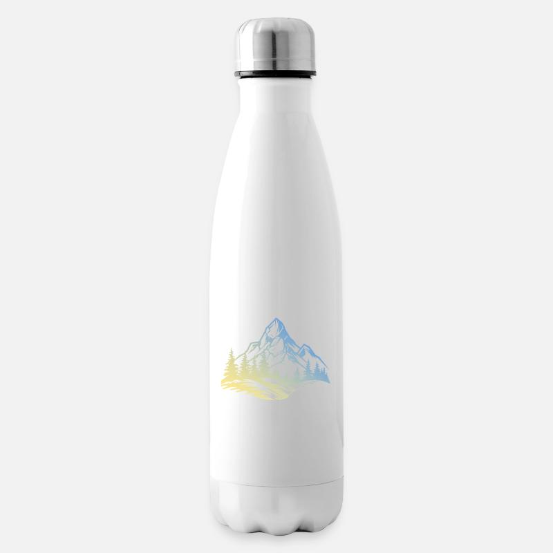 Berge Natur - Isolierflasche - Weiß