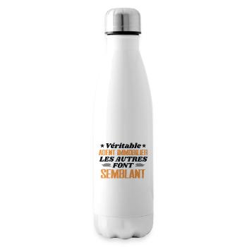 Real Estate Agent Gift Humor - Insulated Water Bottle - white - Right