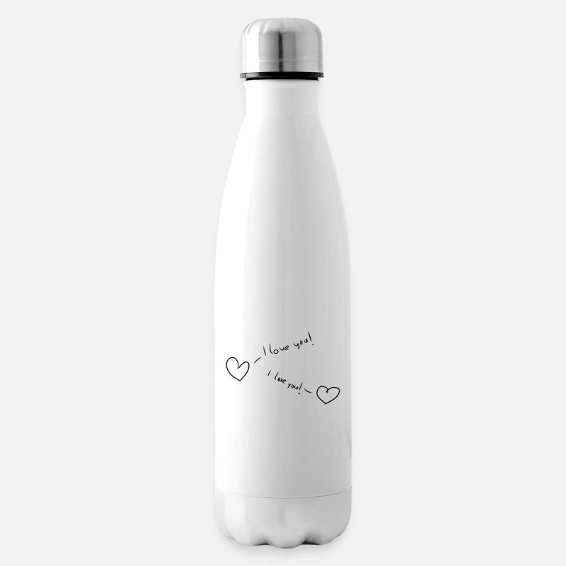 cœur coeur - Bouteille isotherme - blanc