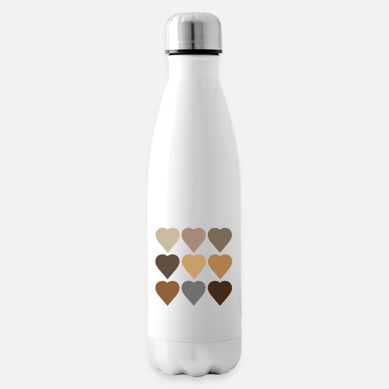 Herzlinie - Isolierflasche - Weiß