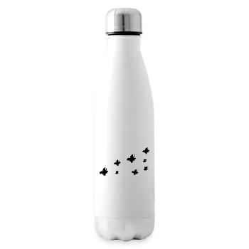 insects symbol butterfly bee fly - Insulated Water Bottle - white - Right