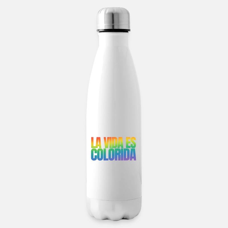 La Vida es colorida - Isolierflasche - Weiß