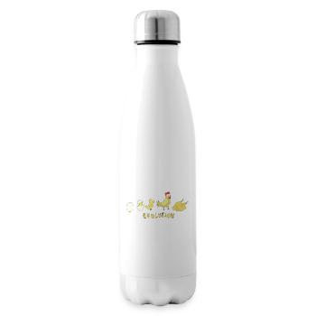 Evolution Egg Chicken Roast Chicken BBQ Barbecue - Insulated Water Bottle - white - Right
