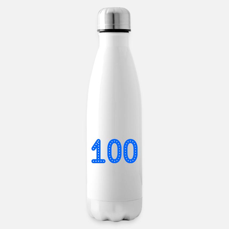 100 ANS. 100e ANNIVERSAIRE. ANNIVERSAIRE 100 ANS. - Bouteille isotherme - blanc