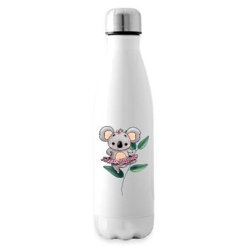 Koala Ballerina auf Eukalyptus Blättern - Isolierflasche - Weiß - Rechts