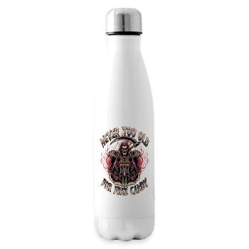 Halloween Motorcycle Grim Reaper - Insulated Water Bottle - white - Right