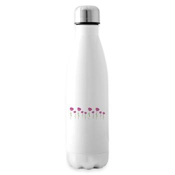 roses pink flowers plant - Insulated Water Bottle - white - Right