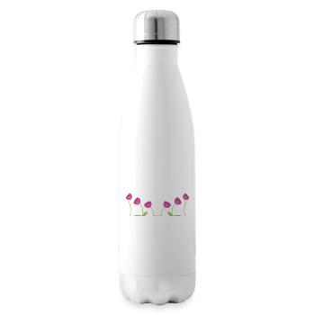 fleurs roses symbole plante - Bouteille isotherme - blanc - Droite