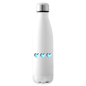 drei herzen blau glitzer - Isolierflasche - Weiß - Rechts