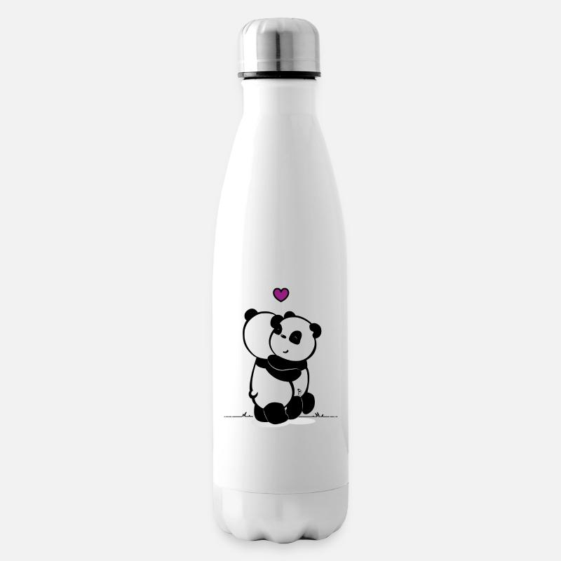 Panda Love - Insulated Water Bottle - white