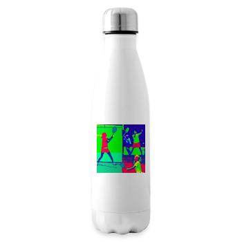 Tennisspieler auf dem Platz - Isolierflasche - Weiß - Rechts