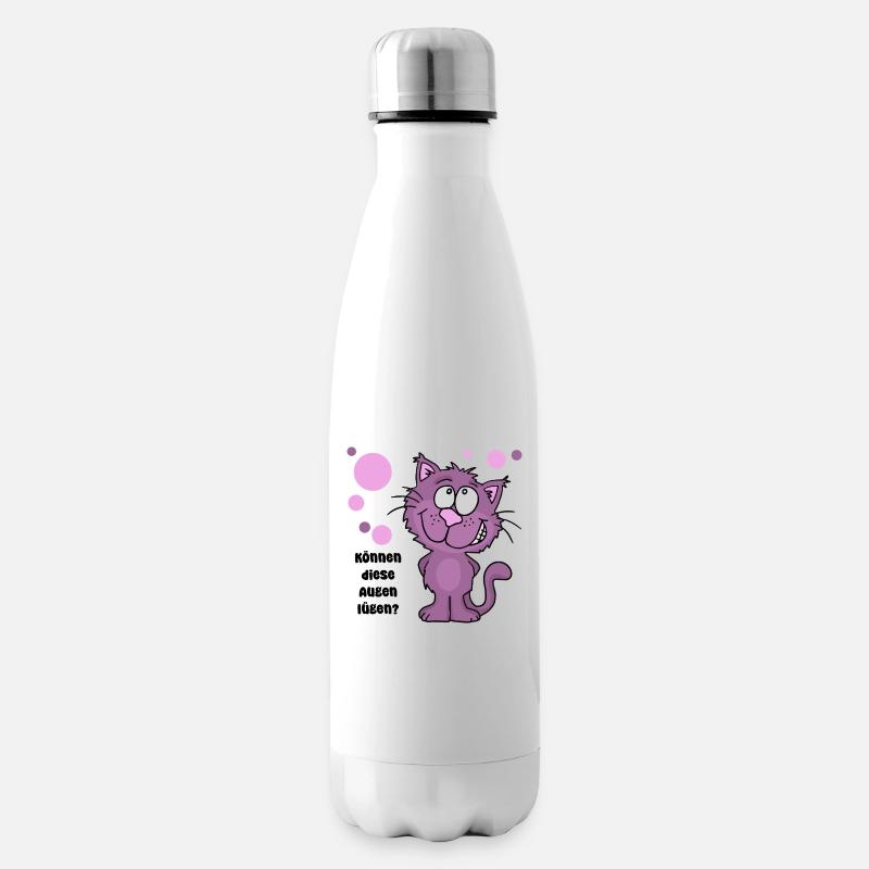 Können diese Augen lügen? - Isolierflasche - Weiß