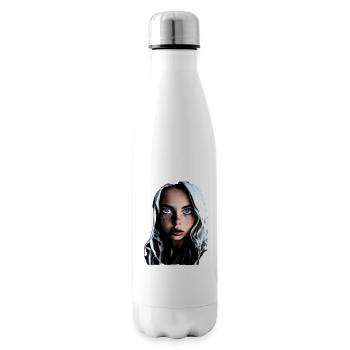 Schönes Mädchen mit tollen Augen - Isolierflasche - Weiß - Rechts
