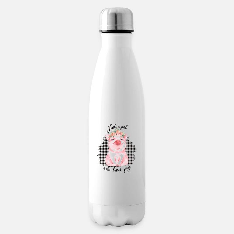 Schweine - Isolierflasche - Weiß
