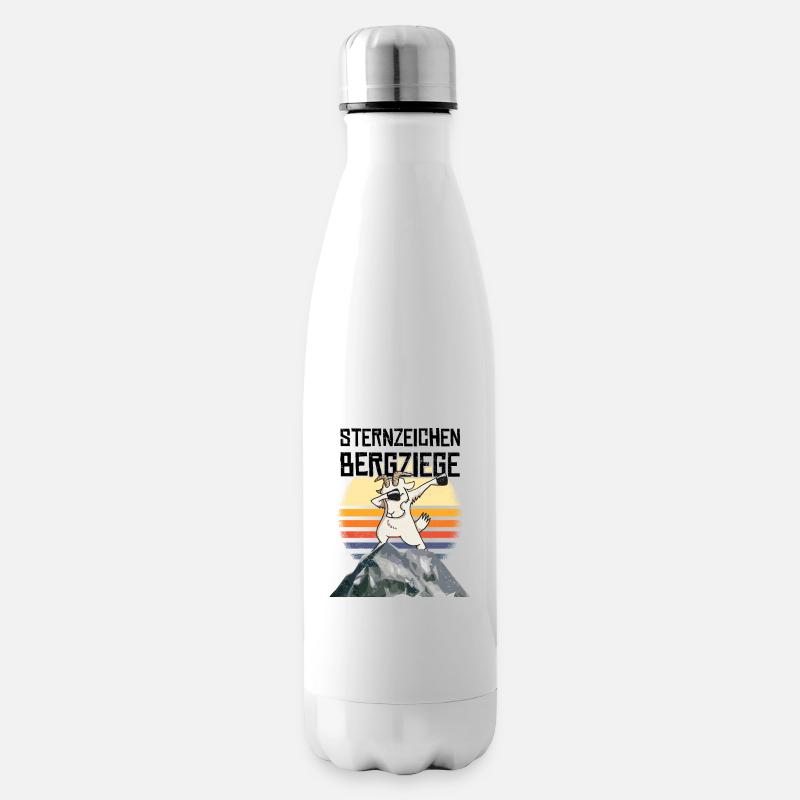 Wandern Sternzeichen Bergziege - Isolierflasche - Weiß