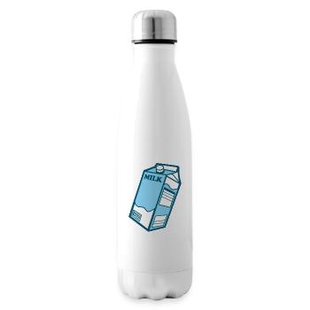Carton de lait - Bouteille isotherme - blanc - Droite