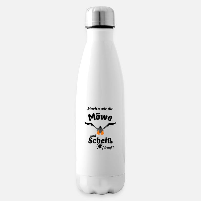 Ostsee Fun-Mach's wie die Möwe und Scheiß drauf - Isolierflasche - Weiß