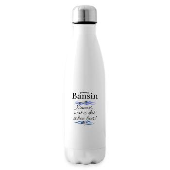 Bansin Ostsee Urlaubs Spruch mit Möwe - Isolierflasche - Weiß - Rechts