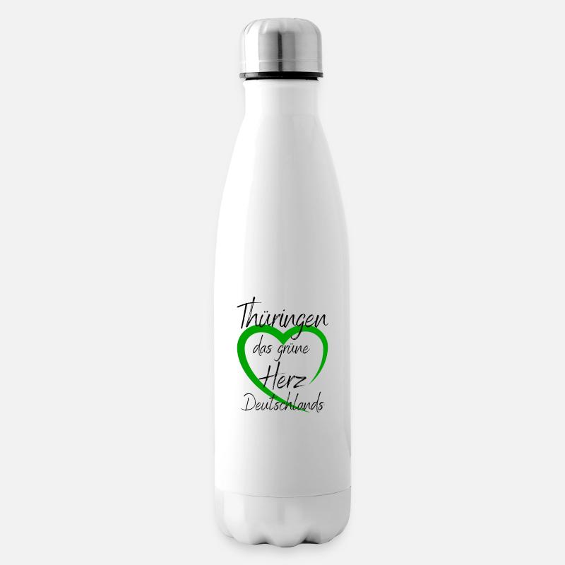 Thüringen -Thüringen das grüne Herz Deutschlands - Isolierflasche - Weiß