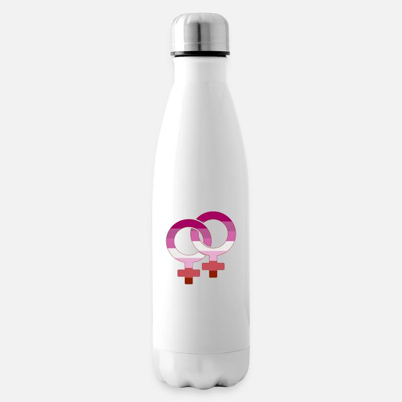 Lesbian Symbol - Gay Pride Queer LGBTQ CSD - Isolierflasche - Weiß