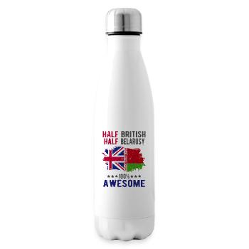 Moitié britannique moitié biélorusse - Bouteille isotherme - blanc - Droite