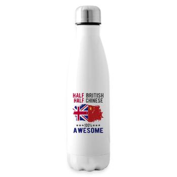 Moitié britannique moitié chinois - Bouteille isotherme - blanc - Droite