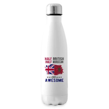 Half British Half Moroccan - Insulated Water Bottle - white - Right
