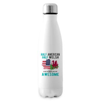 Halb Amerikaner Halb Waliser - Isolierflasche - Weiß - Rechts