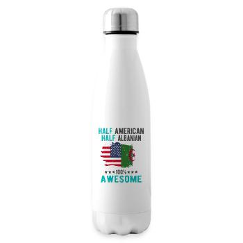 Halb Amerikaner Halb Albaner - Isolierflasche - Weiß - Rechts