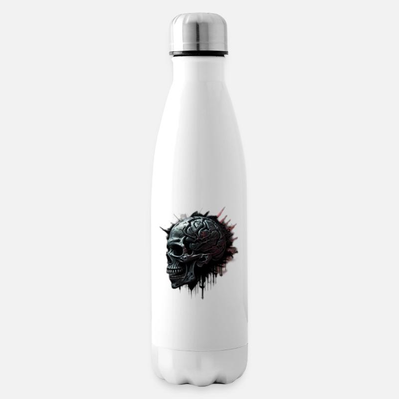Skull - Insulated Water Bottle - white