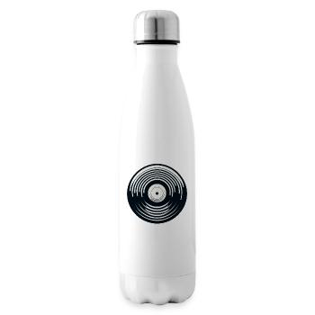Disque vinyle - Bouteille isotherme - blanc - Droite