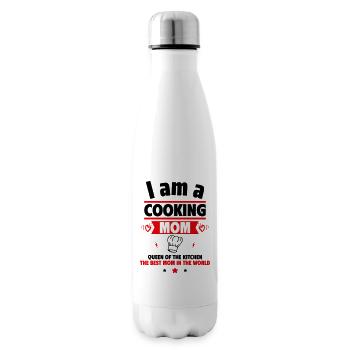 Maman cuisinière : Reine de la cuisine, cadeau de fête des mères - Bouteille isotherme - blanc - Droite