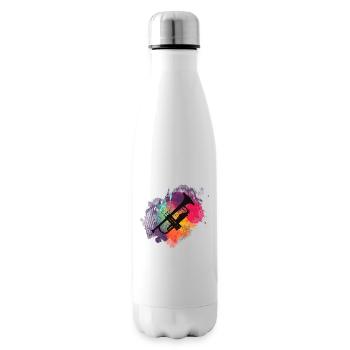 Trompete bunt - stylisches Design für Musiker - Isolierflasche - Weiß - Rechts