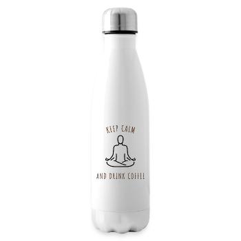 keep calm and drink coffee - Isolierflasche - Weiß - Rechts