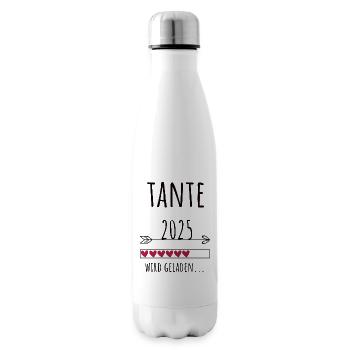 Schwangerschaft Tante Schwanger 2024 Geschenk - Isolierflasche - Weiß - Rechts