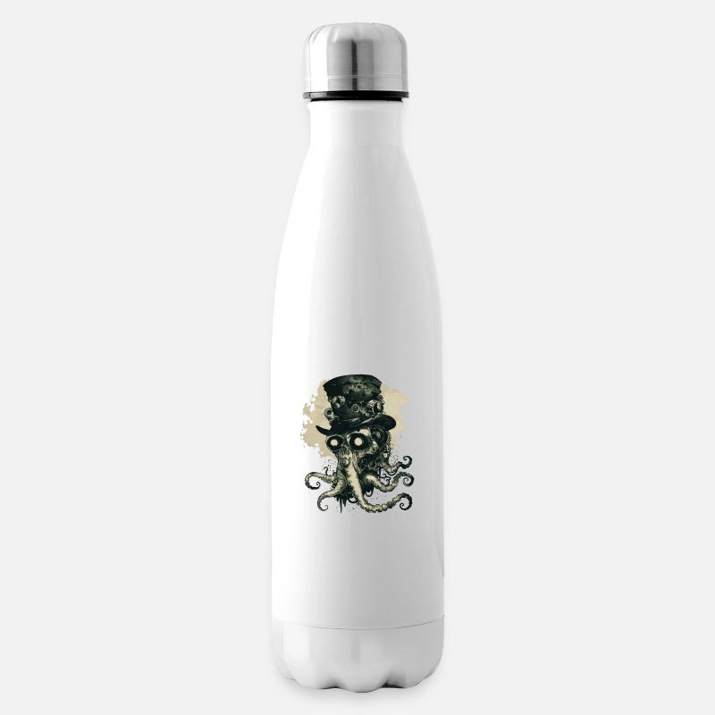 Steampunk Kraken - Isolierflasche - Weiß