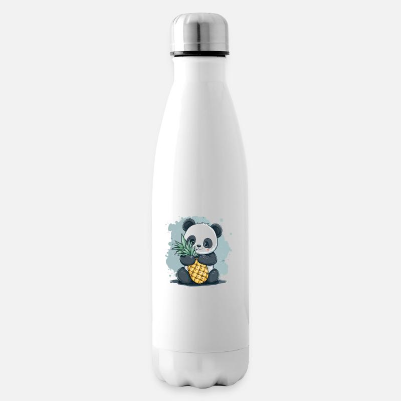 Panda et ananas - Bouteille isotherme - blanc
