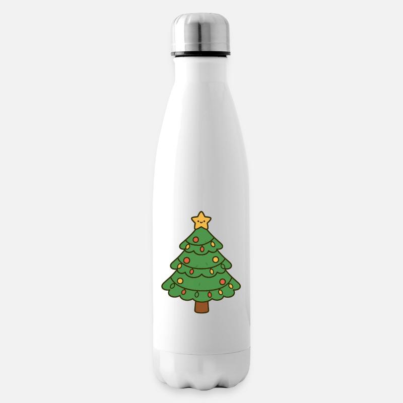 Joyeux sapin de Noël - Bouteille isotherme - blanc