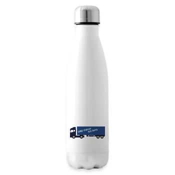 LKW Fahrer mit Herz - Isolierflasche - Weiß - Rechts