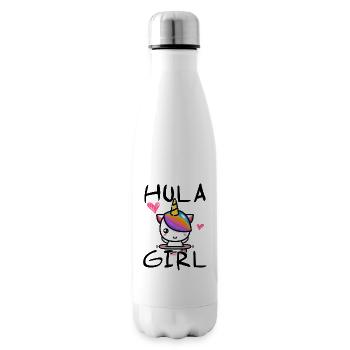 Hula Girl Licorne douce avec Hula Cerceau - Bouteille isotherme - blanc - Droite